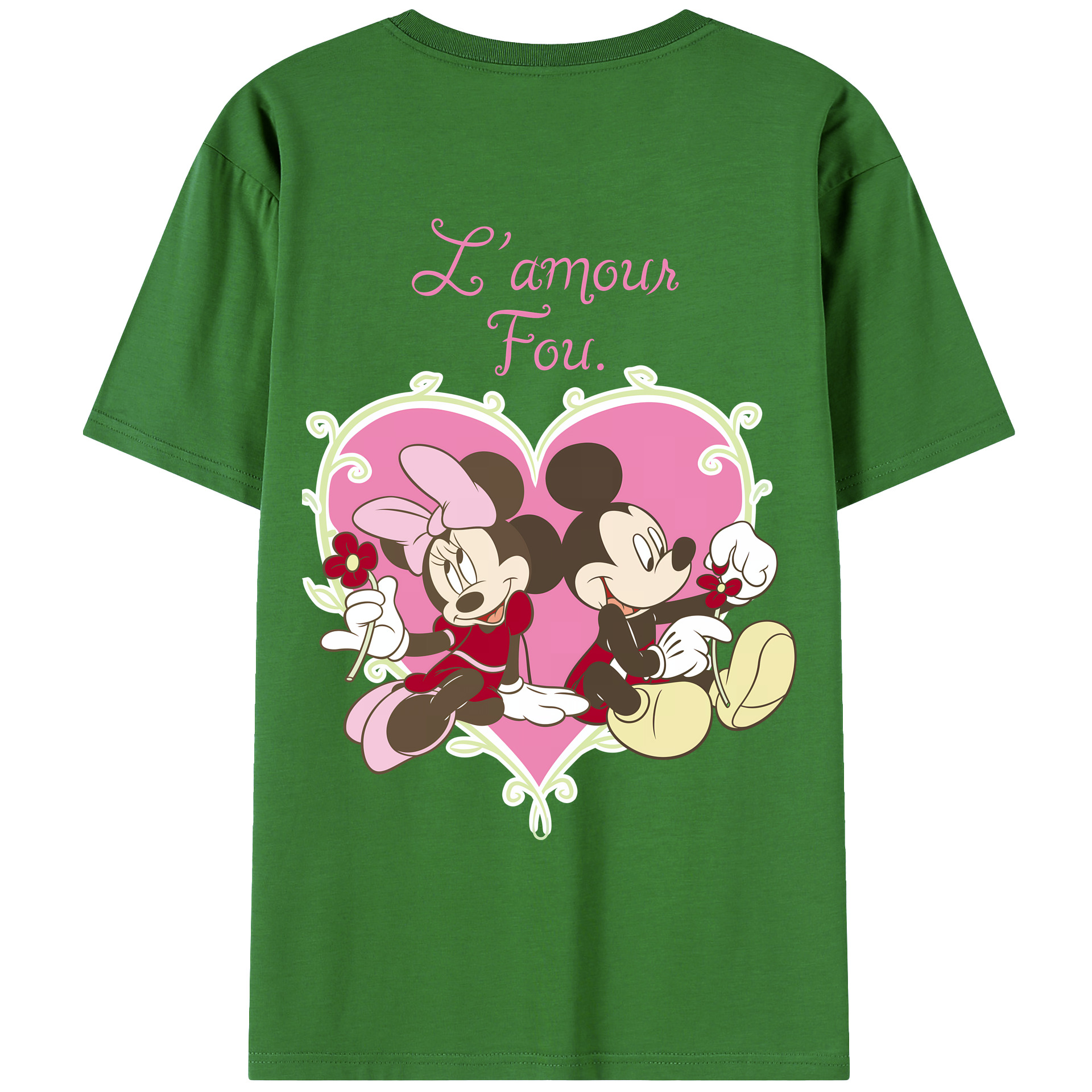 （画像用） ミッキーマウス Mickey Mouse レディース半袖Tシャツ(バックプリント)